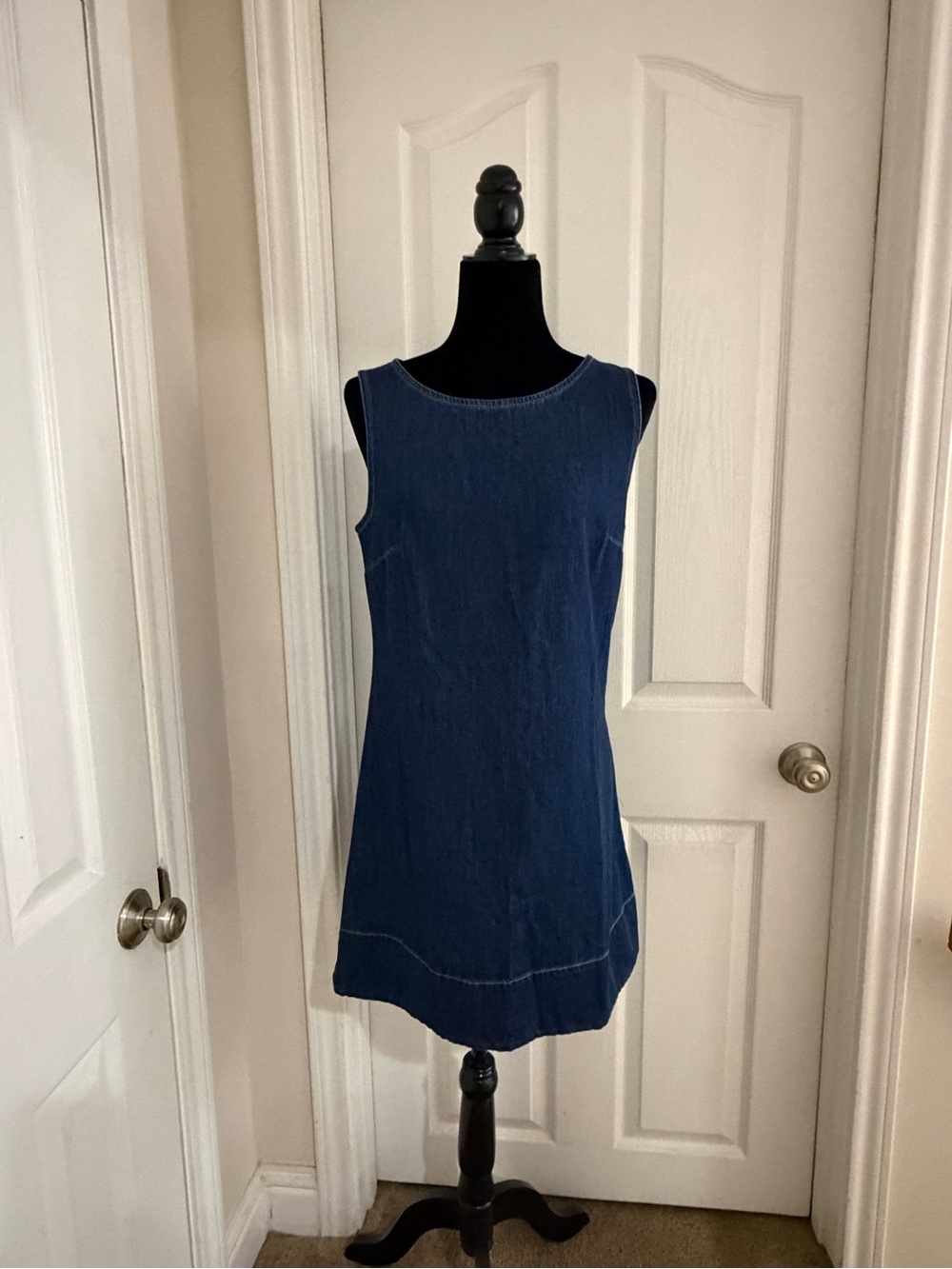 GAP Sleeveless Denim Tank Dress - Navy Blue